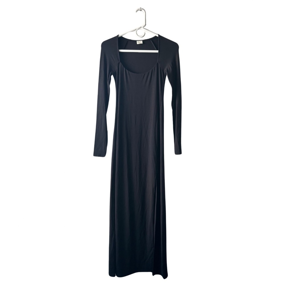 Wilfred Free black long sleeve maxi dress size XS